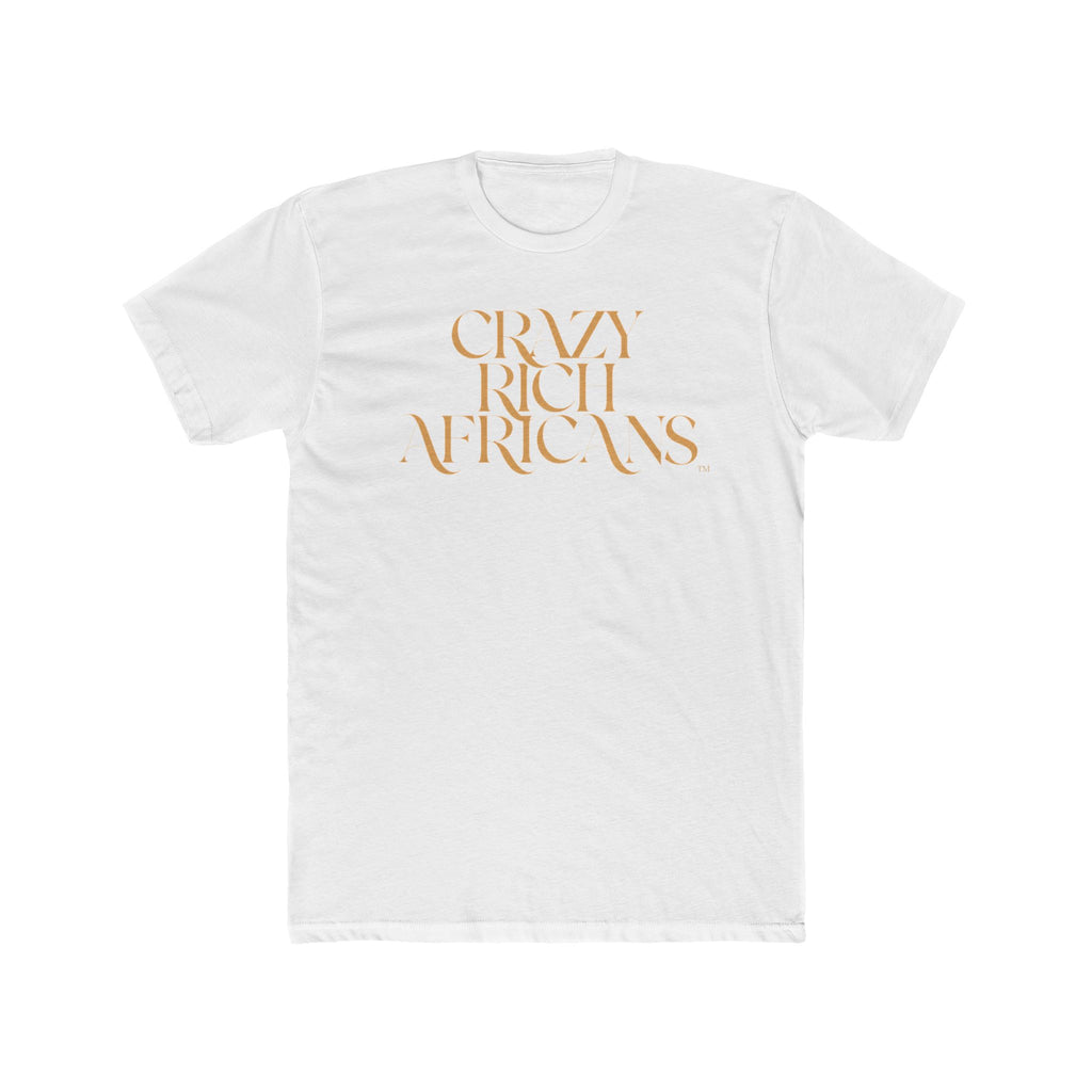CRZY RICH AFRICANS Graphic Tee | Black Gold Typography Shirt