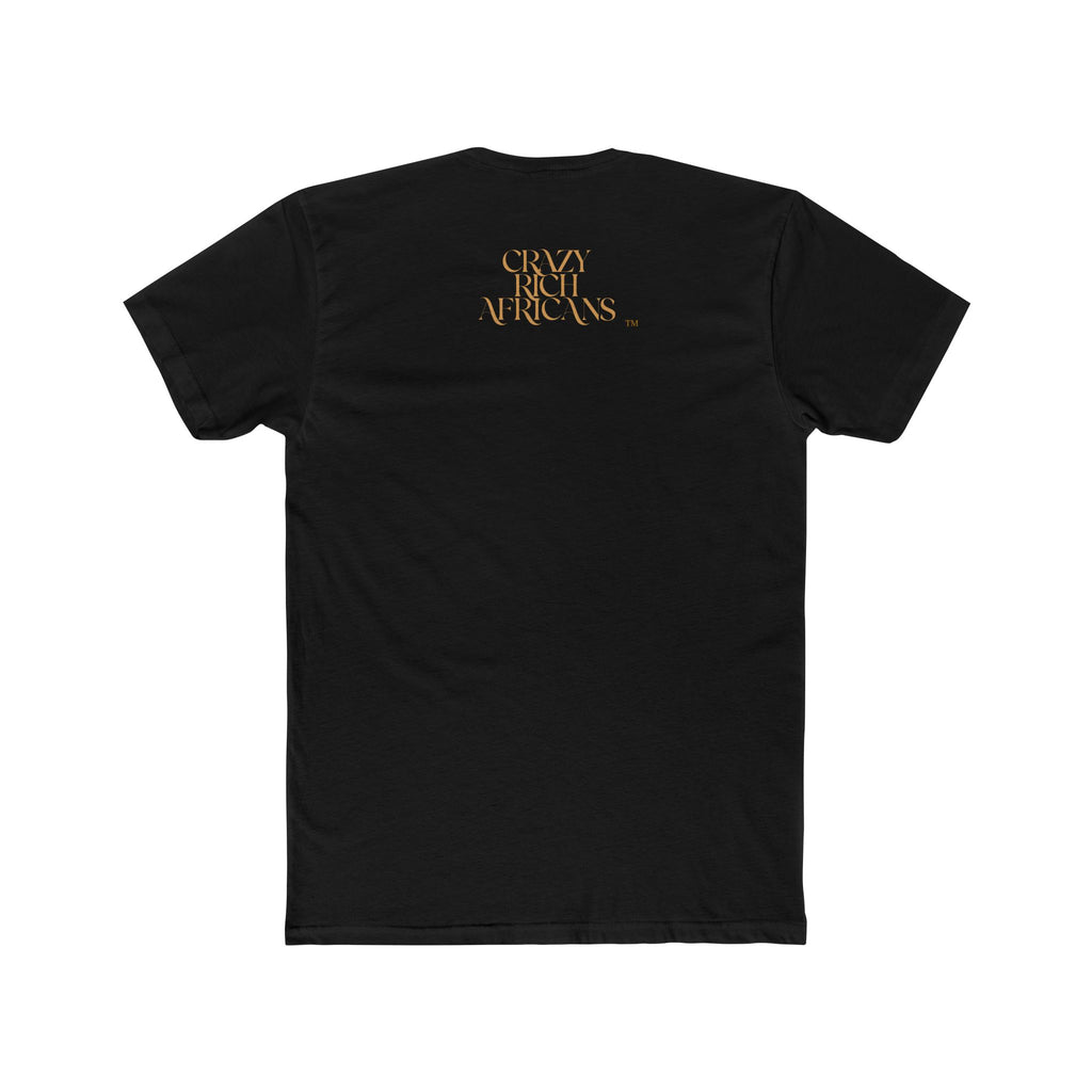 CRZY RICH AFRICANS Graphic Tee | Black Gold Typography Shirt