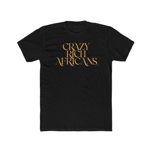 CRZY RICH AFRICANS Graphic Tee | Black Gold Typography Shirt